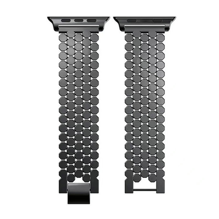 New Design Replacement Chain Watch strap For Apple Watch 6 5 40mm 44mm honeycomb Stainless Steel Watch Band For iWatch Series 7