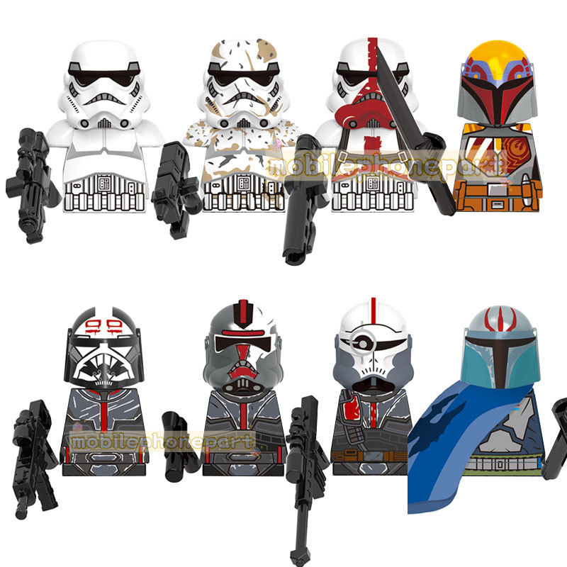 X0307 Imperial Incinerator Stormtrooper Clone Force 99 Crosshair Hunter Vizsla Troopers Space Wars Building Block Figure Toy