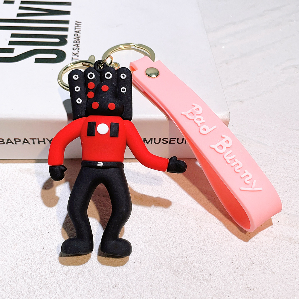 LC306 Skibidi Toilet Cartoon Animation Toilet Man key chain Wholesale Cute Doll Car Charm Bag Keychain Pendant Small Gift