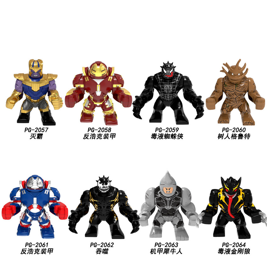 Hot Big Super Heroes Spider Venom Carnage Riot Anti-Venom Characters Man Mini Plastic Building Block Figure ToysJuguetes