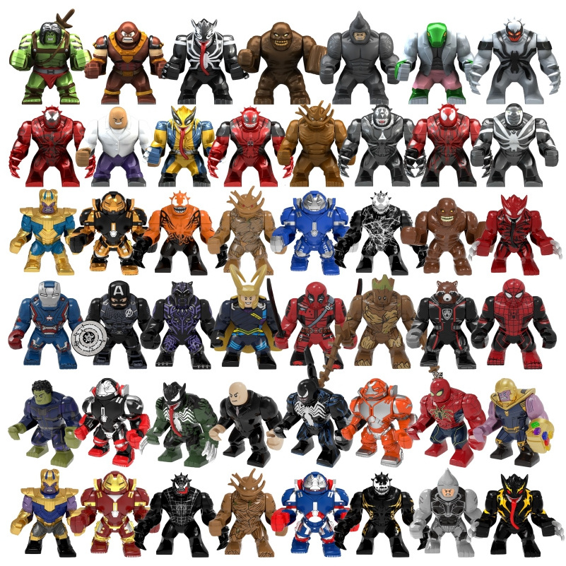 Hot Big Super Heroes Spider Venom Carnage Riot Anti-Venom Characters Man Mini Plastic Building Block Figure ToysJuguetes