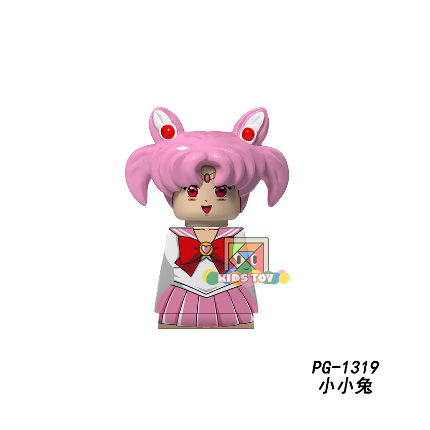 PG8156 Sailor Moon Japan Cartoon Anime Ami Heino Rei Kino Makoto Chibi Anime Building Block Figure Plastic Collect Toy