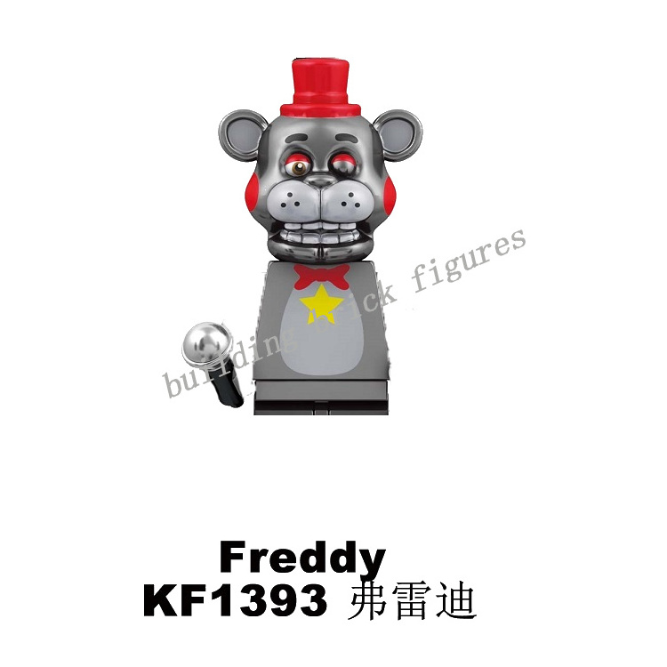 KF6122 FNAF Five Nights Freddy's Bunny No Face man Chica Foxy Spintraft Mini Building Block Figure Christmas Plastic Toy Brick