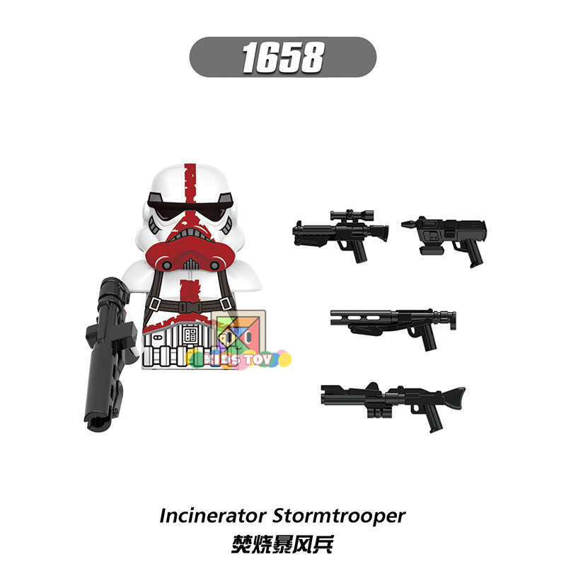 X0307 Imperial Incinerator Stormtrooper Clone Force 99 Crosshair Hunter Vizsla Troopers Space Wars Building Block Figure Toy