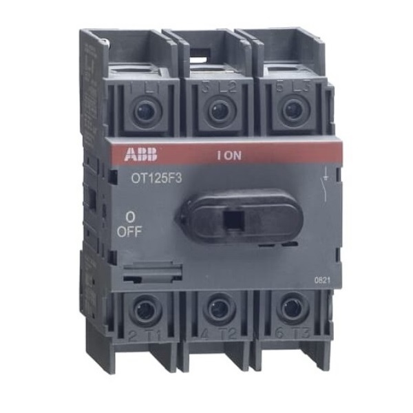 Brand New AB-B OT125F3 switch-disconnector 3 Pole DIN Rail Non Fused Isolator Switch 125A Maximum Current 45kW IP20 Good Price