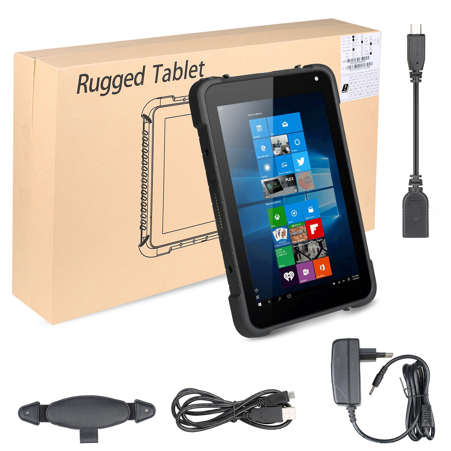 Rugged Tablet for Windows 10 vehicle mounted 700nit sunlight view screen tablet NFC reader Mobile computer 4G LTE RJ45 TABLET