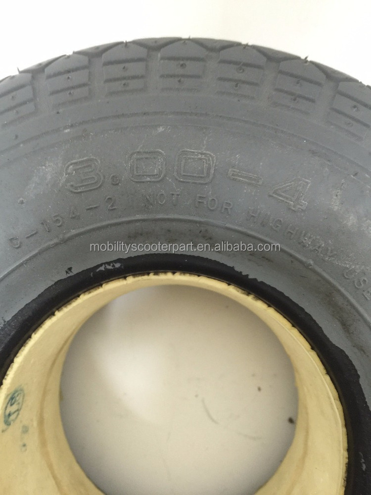 Cheng Shin 3.00-4 (260X85) C154 Diamond Tread Foamed-Filled Gray Tire 4wheels electric mobility scooter tyres replacement parts