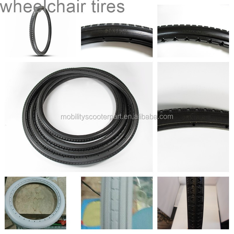 WYT24 Solid Urethane Wheelchair black Tires 24