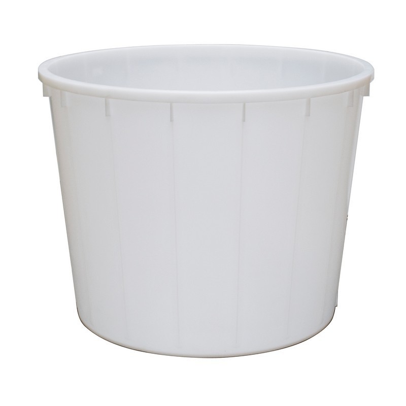 Best quality cylindrical tub made of neutral PEHD (High Density Polyethylene) suitable for food contact