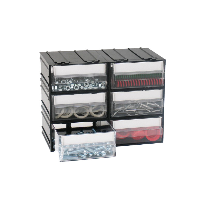 Best quality MINI modular drawer units made of 100% recyclable PST (polystyrene) available in 12 models