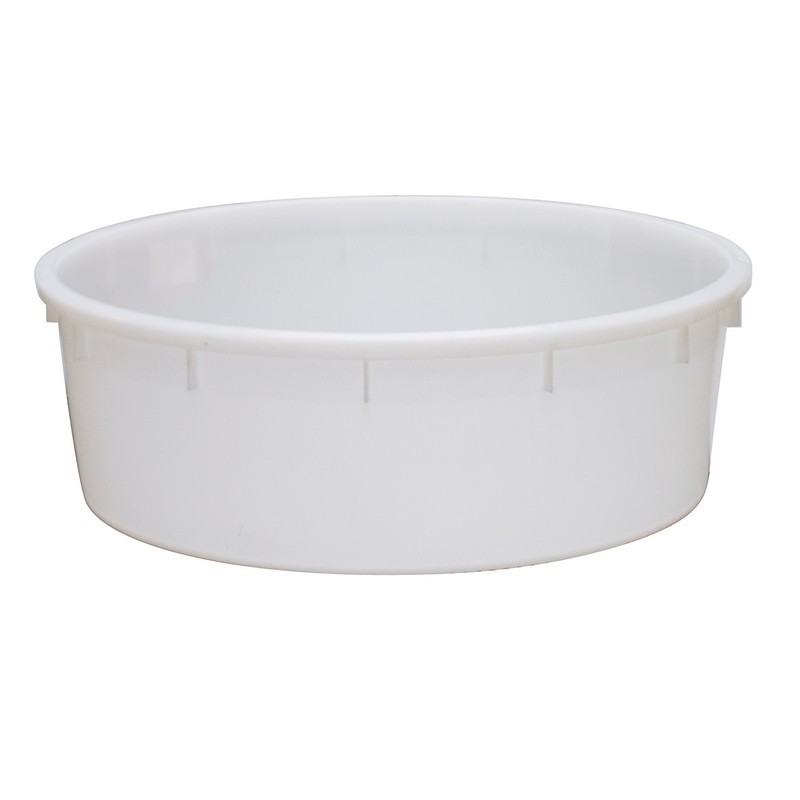 Best quality cylindrical tub made of neutral PEHD (High Density Polyethylene) suitable for food contact