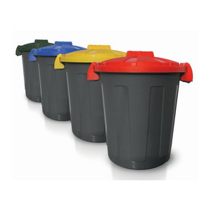 25 lt waste bin Dusty 100% recyclable PP with lid equipped and clip closures grey bin and 4 colors available for the lid