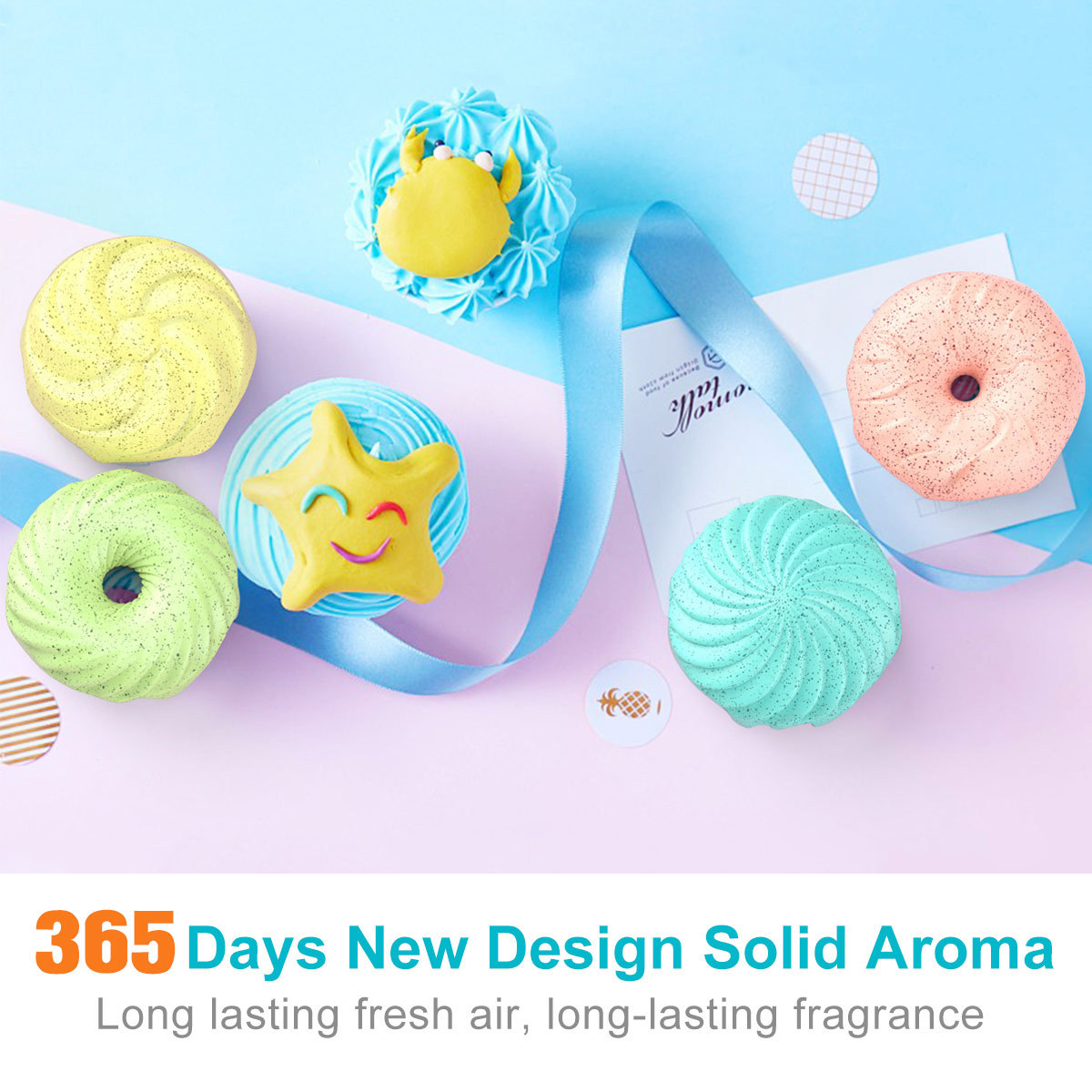 New design Donut Shape Cat Litter Aromatherapy Non-Toxic Long-lasting Pet Supplies Air Freshener Deodorant