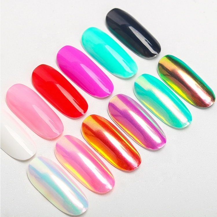 Holographic Nail Powder Nail Art Acrylic Glitter Powder Shrink Chrome Pigment DIY Manicure Nail Accessories Design