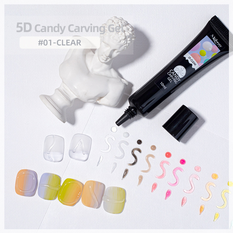 Professional Multi-Function Solid Glue For Acrylic False Nails Glue Sticky Nail Art Decorations Gel 3D Solid Carving UV Gel