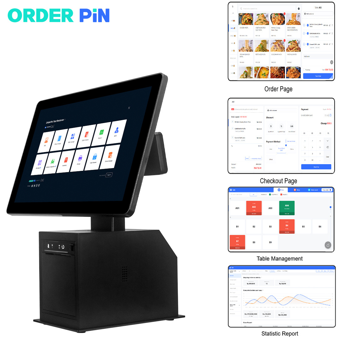 Cash Register Touch Screen Scan Code Ordering Machine POS System Touch Screen POS Machine Cash Register Best POS System for Sale