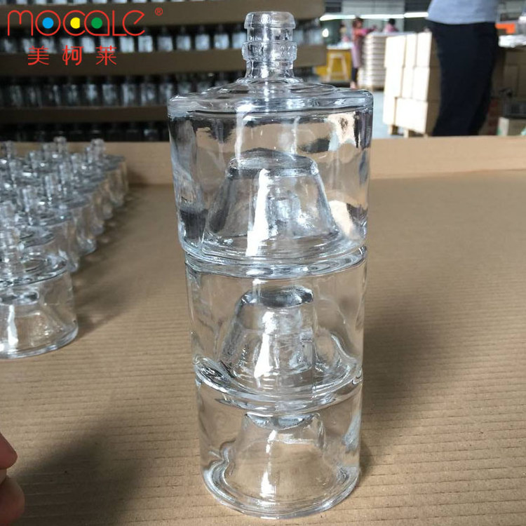 Custom Mini Clear Stackable Liquor Moonshine Glass Bottles for Limoncello