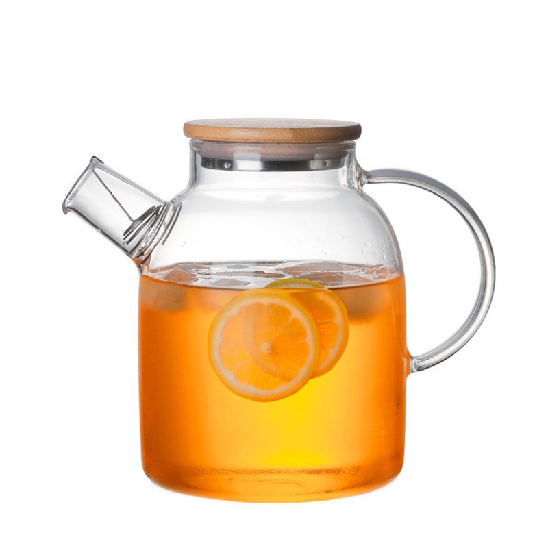 Glass Kettle 1800ml Stove-top Safe Heat Resistant Borosilicate Pitcher Carafe Teapot No-Dripping Great For Tea Juice Water