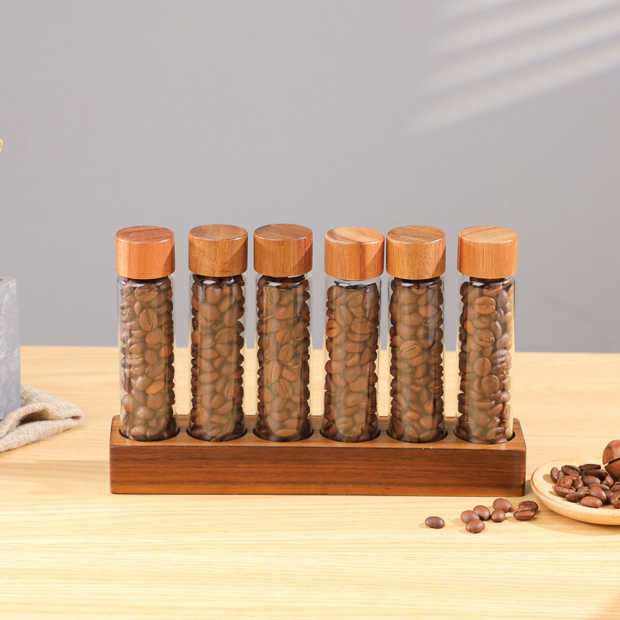 Coffee Bean Storage Container Dispensing Coffee Bean Storage Tube Clear Empty Coffee Bean Cellar Tube for Kitchen Countertop Bar