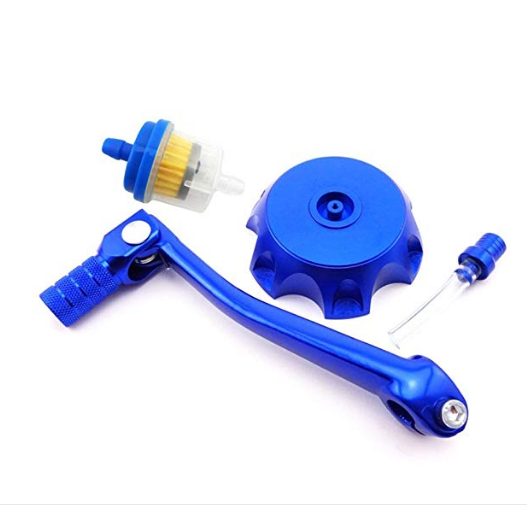 Blue Folding 11mm Gear Shifter Lever + Gas Fuel Tank Cover + Fuel filter For Chinese Made Pit Dirt Bike Motocross Motorcycle