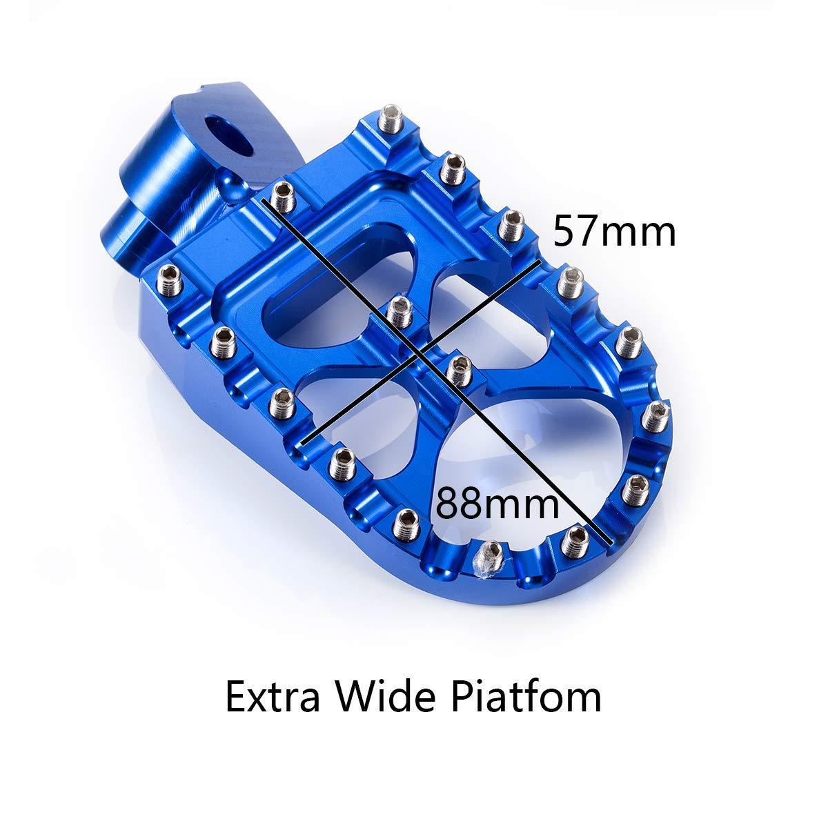 CNC Wide Foot Pegs MX for YZ85 2002-2019 YZ125 1997-2017 YZ250 1998-2019  YZ250F 2001-2019