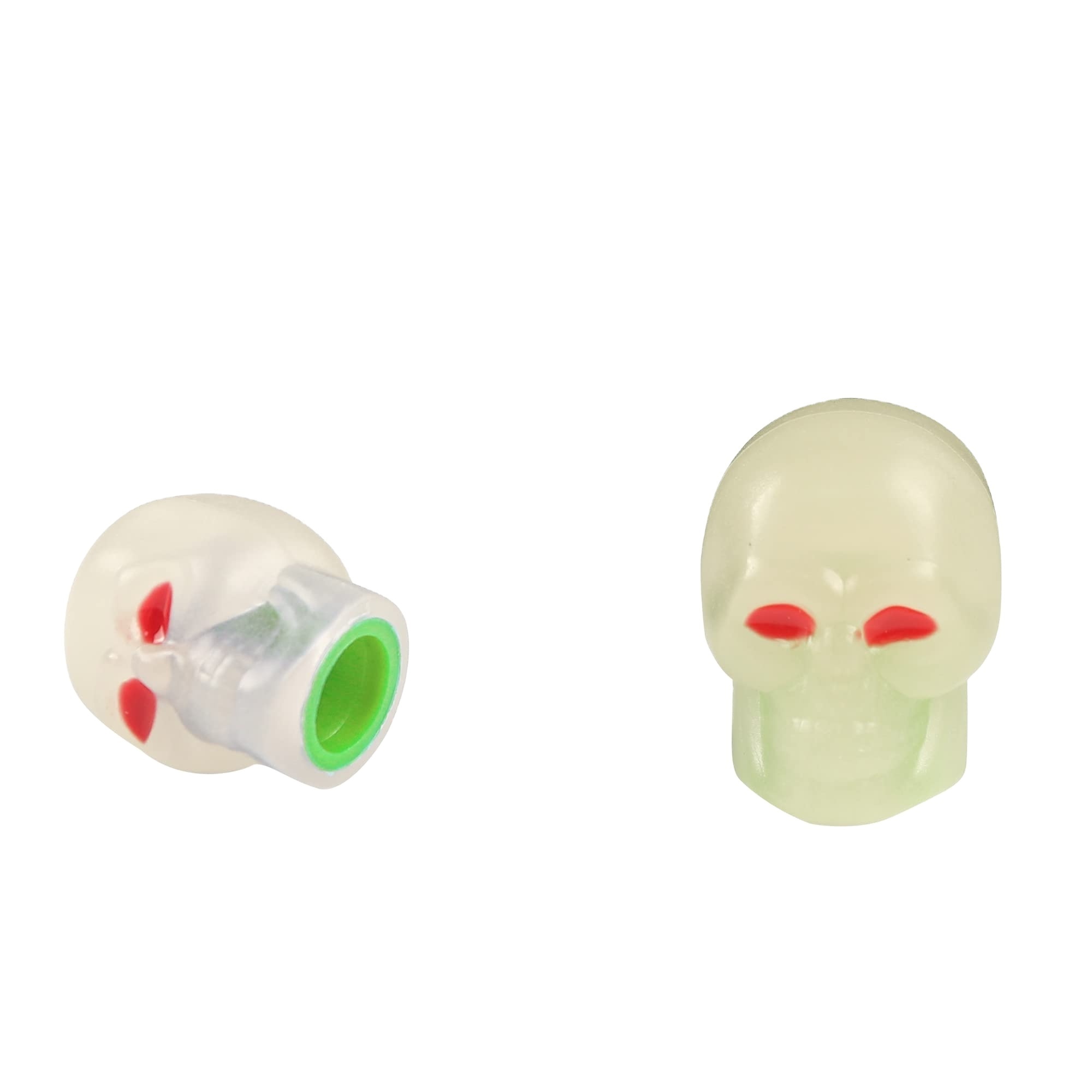 Luminous Skull Tire Air Valves Stem Caps,Fluorescent Tire Valve Caps,Universal Tire Valve Stem Covers Accessories for Car Truck