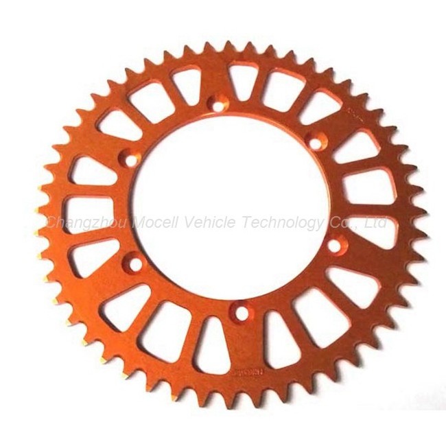 cnc machined customized anodized aluminum motorcycle Chain Sprocket For Pit Dirt Trail Bike racing