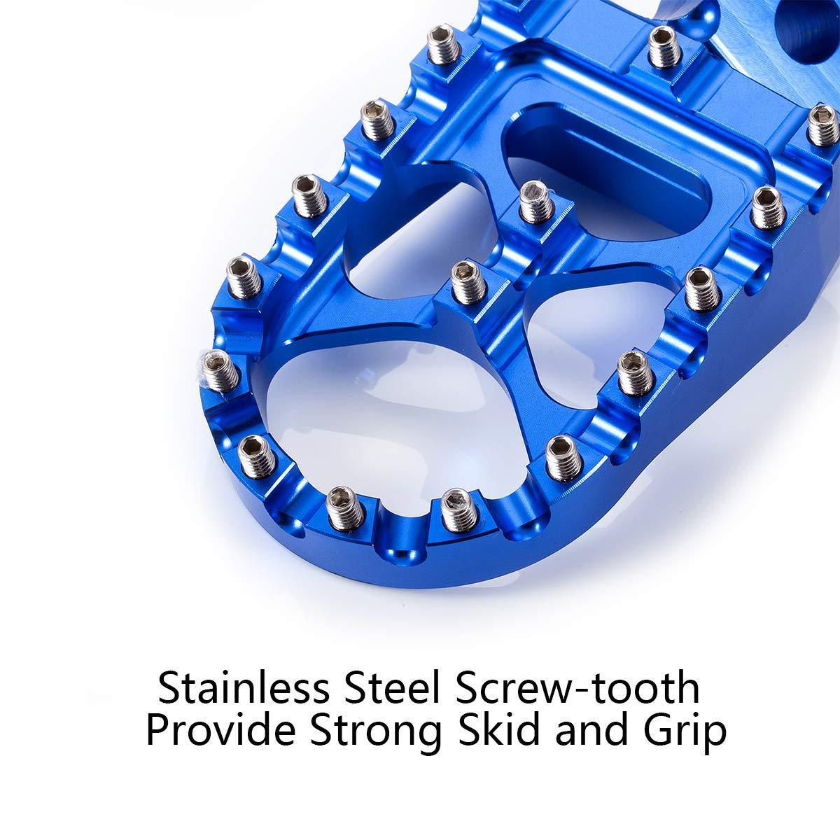 CNC Wide Foot Pegs MX for YZ85 2002-2019 YZ125 1997-2017 YZ250 1998-2019  YZ250F 2001-2019