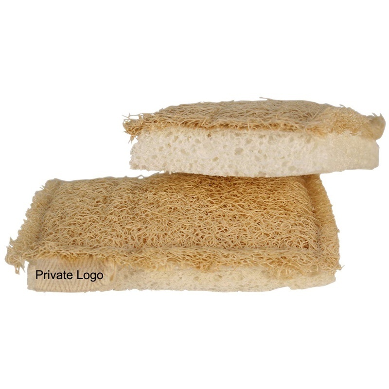 Two Sided Soft & Hard Sponge Double Sided Dish Pads Dual Function Dishwashing Sponge Kitchen Cleaning Loofah Cellulose Pads