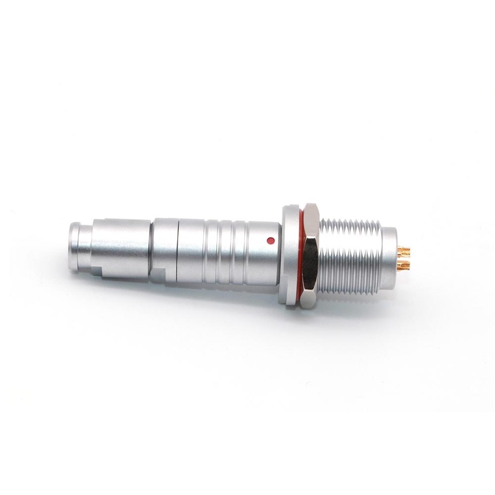 MOCO Hot Sale Circular Push-Pull Self-Latching Connector Straight Plug With Half-Shell Key Cable Collet For Medical Devices