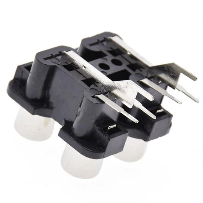 2/4/6/8 Hole RCA Female Stereo Audio Jack AV Audio Input Amplifier Interface Signal Connection Connector