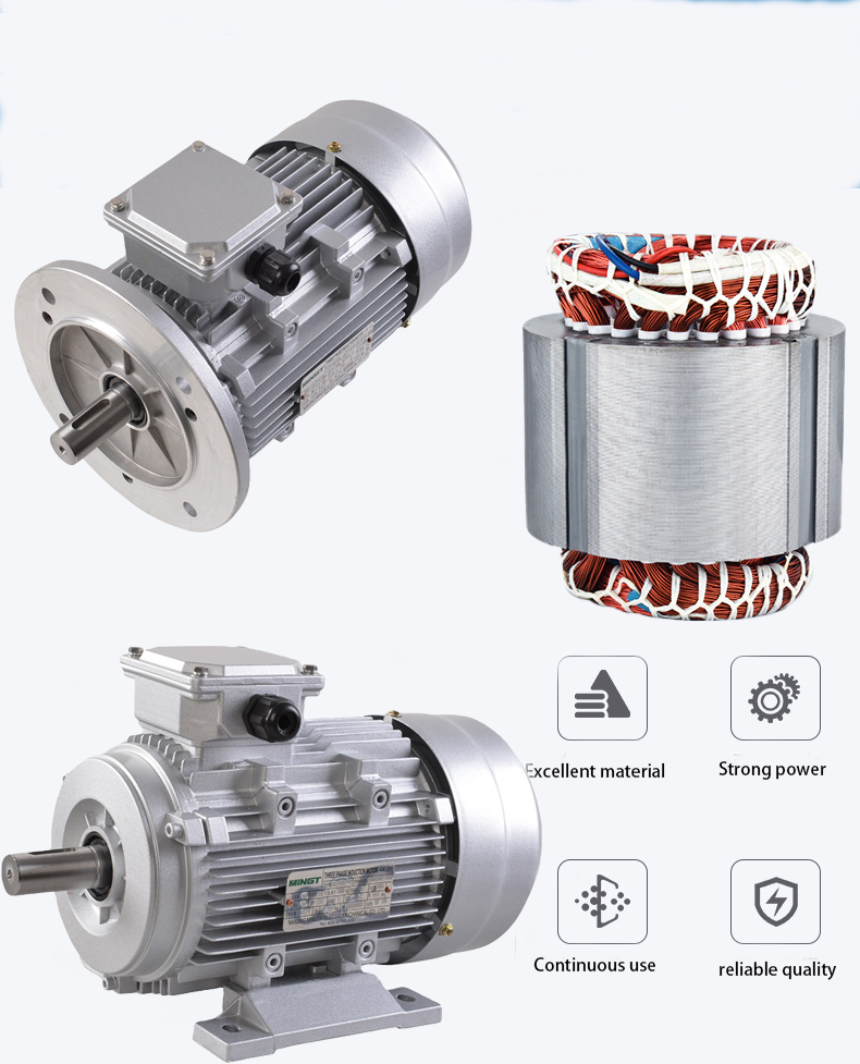 High efficiency YE3 IE3 standards Aluminum housing three phase asynchronous 8000w electric motor