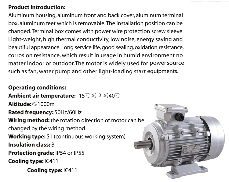 380v 50hz MS Series Three Phase Asynchronous Ac Electric Motor 20 hp Three Phase Electric Motor