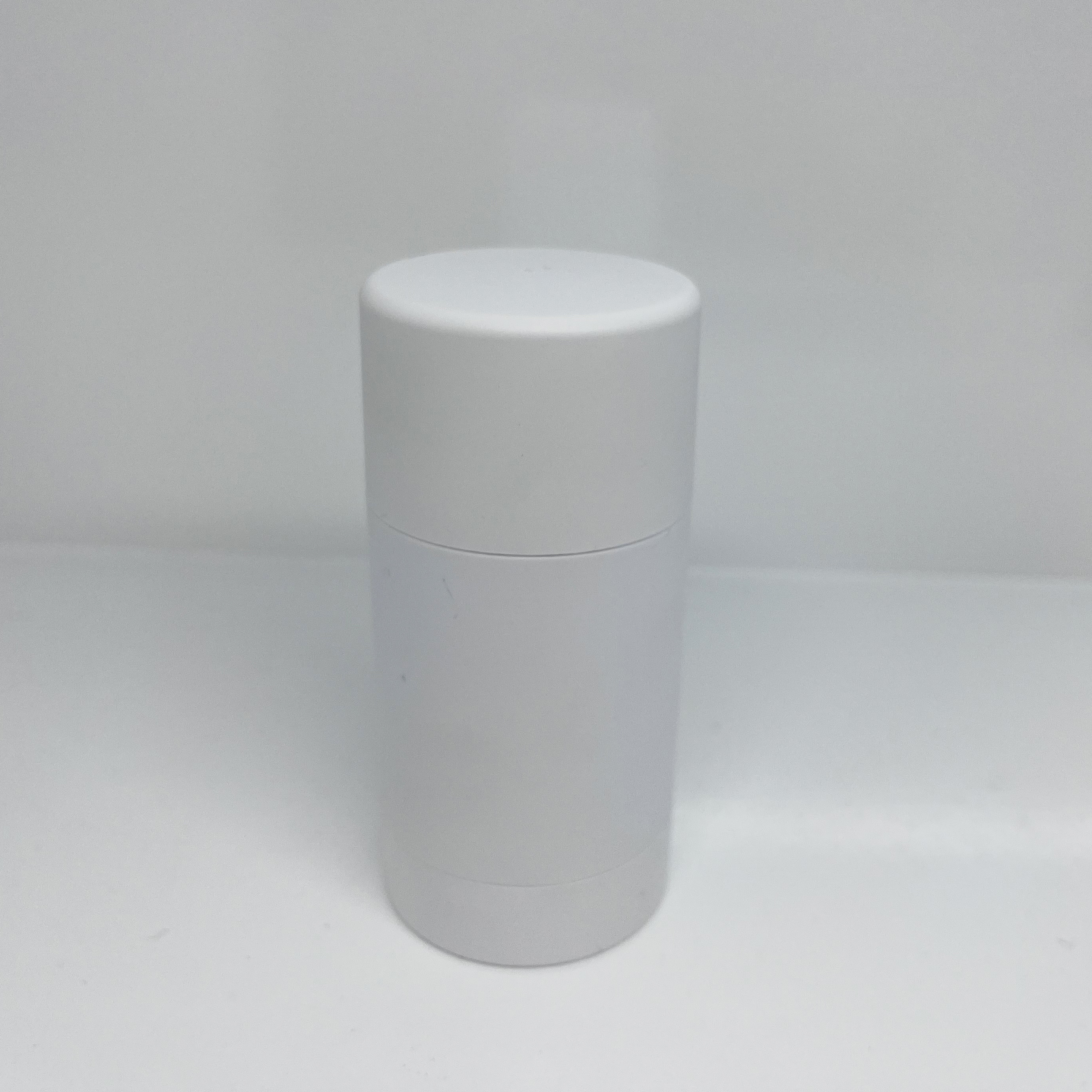 Eco-friendly Matte frost white surface cylinder AS twist up deodorant tube container 75g