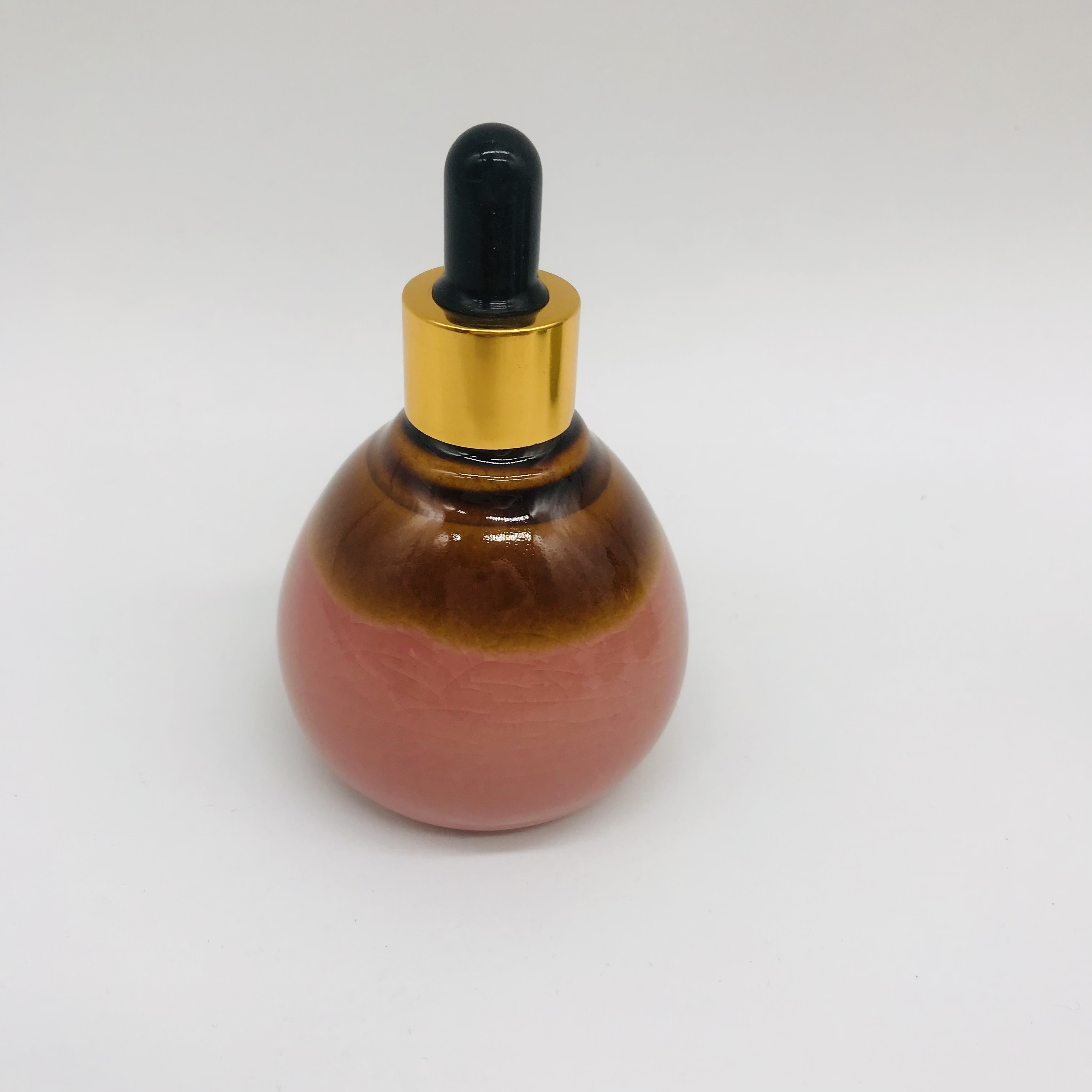 95ml Fancy ceramic oil bottle ceramic liquor perfume bottle oil dropper bottle