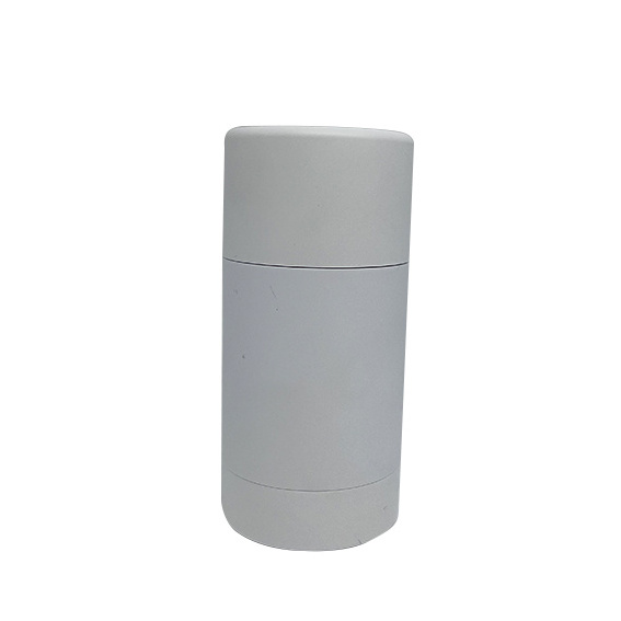 Eco-friendly Matte frost white surface cylinder AS twist up deodorant tube container 75g