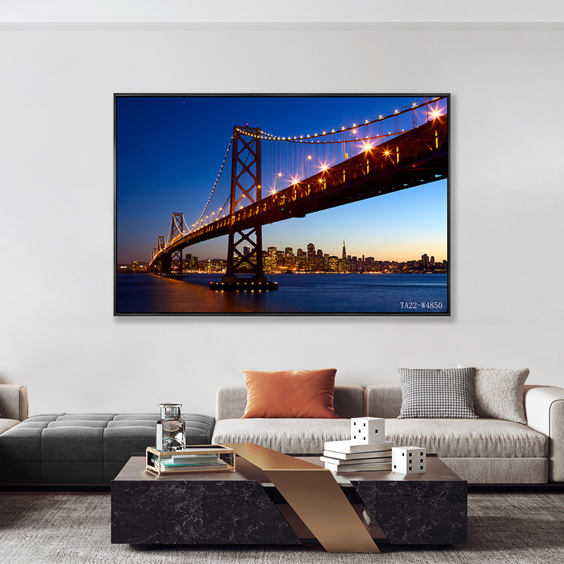 Frame wall art with Led lighting canvas picture decoration for Light indoor modern custom design print on canvas for art