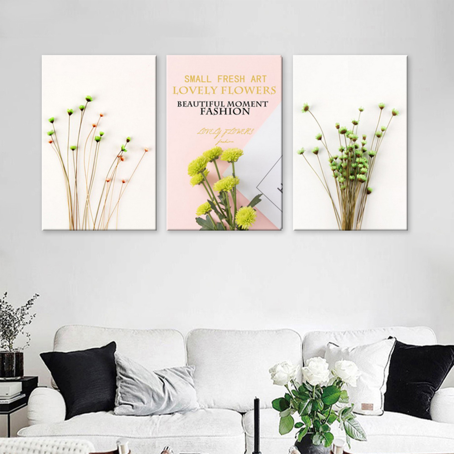 Nordic Poster Prints Tropical Green Plant Scandinavian Decor Canvas Painting Wall Art Picture For Living Room No Framed