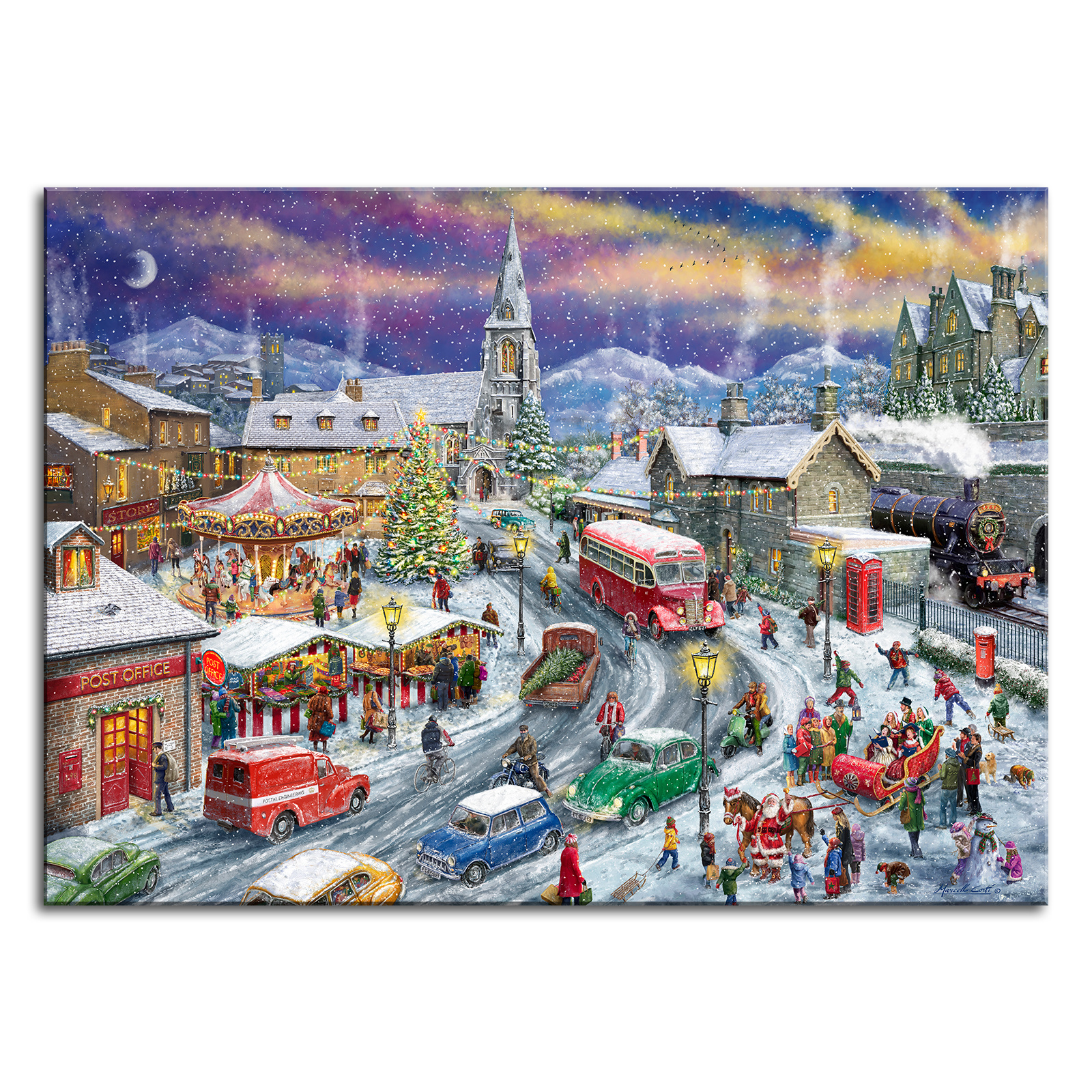 Famous Painter Christmas Series Joy Scene Winter Christmas Gift Printing Modern Wall Artist Home Decor Picture