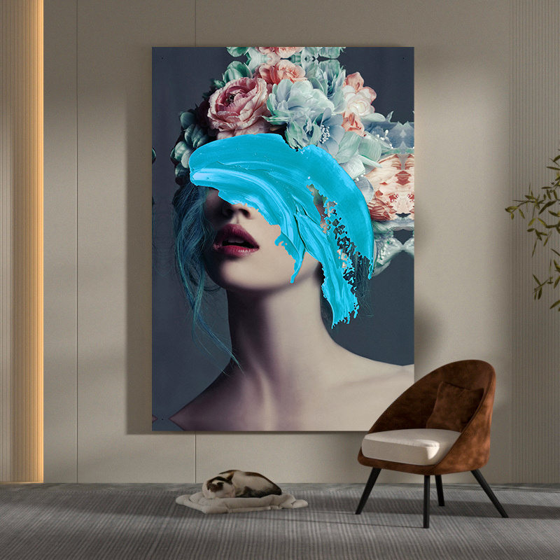 Morden Woman Graffiti Art Posters And Prints Abstract Fashion Girl Canvas Paintings On The Wall Art Pictures Wall Decor