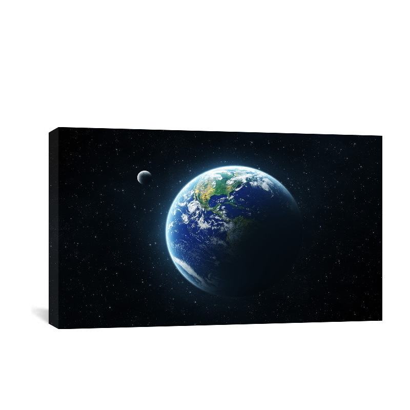 Modern HD Planet View Earth Landscape Canvas Painting Space Poster Led Canvas Printing Wall Art Decoration