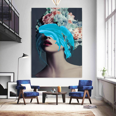 Morden Woman Graffiti Art Posters And Prints Abstract Fashion Girl Canvas Paintings On The Wall Art Pictures Wall Decor