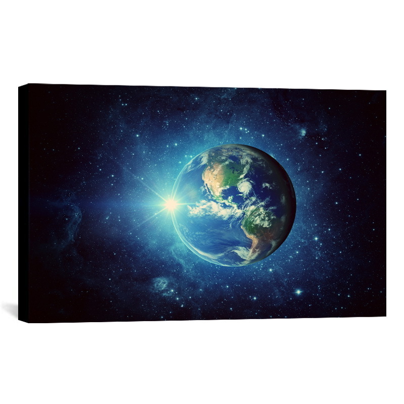 Modern HD Planet View Earth Landscape Canvas Painting Space Poster Led Canvas Printing Wall Art Decoration