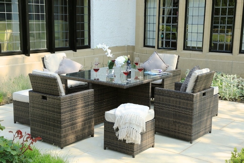 Synthetic Wicker Patio Outdoor Garden Furniture Rattan Table and Chairs