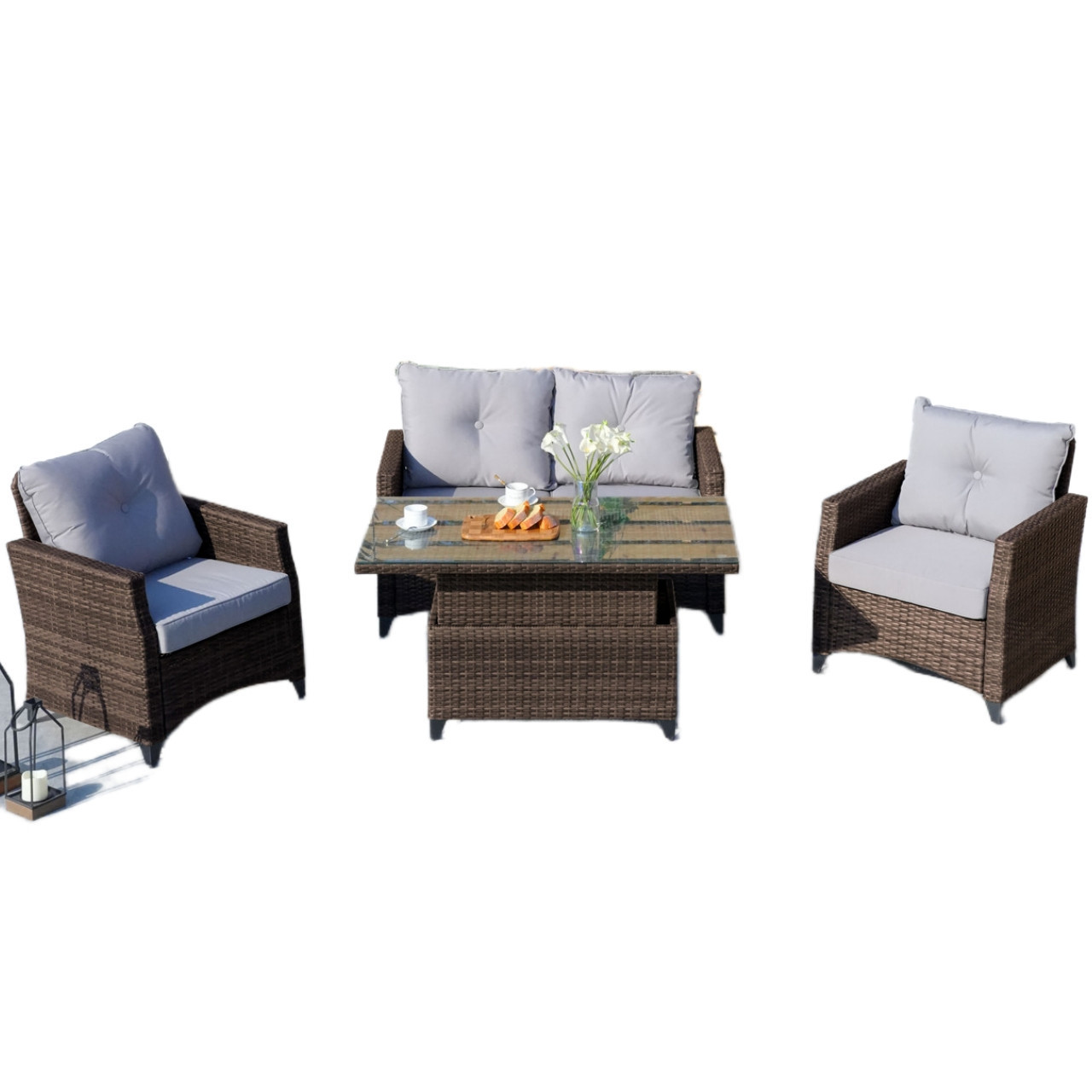 Replacement Parts for Outdoor Patio Fire Pit with Seating Sofas