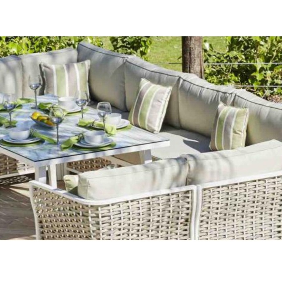 Modern luxury garden cushioned seating Outdoor rattan sofa set