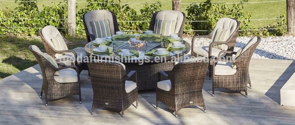 New Arrival Outdoor Aluminum BBQ Gas Fire Pit Table