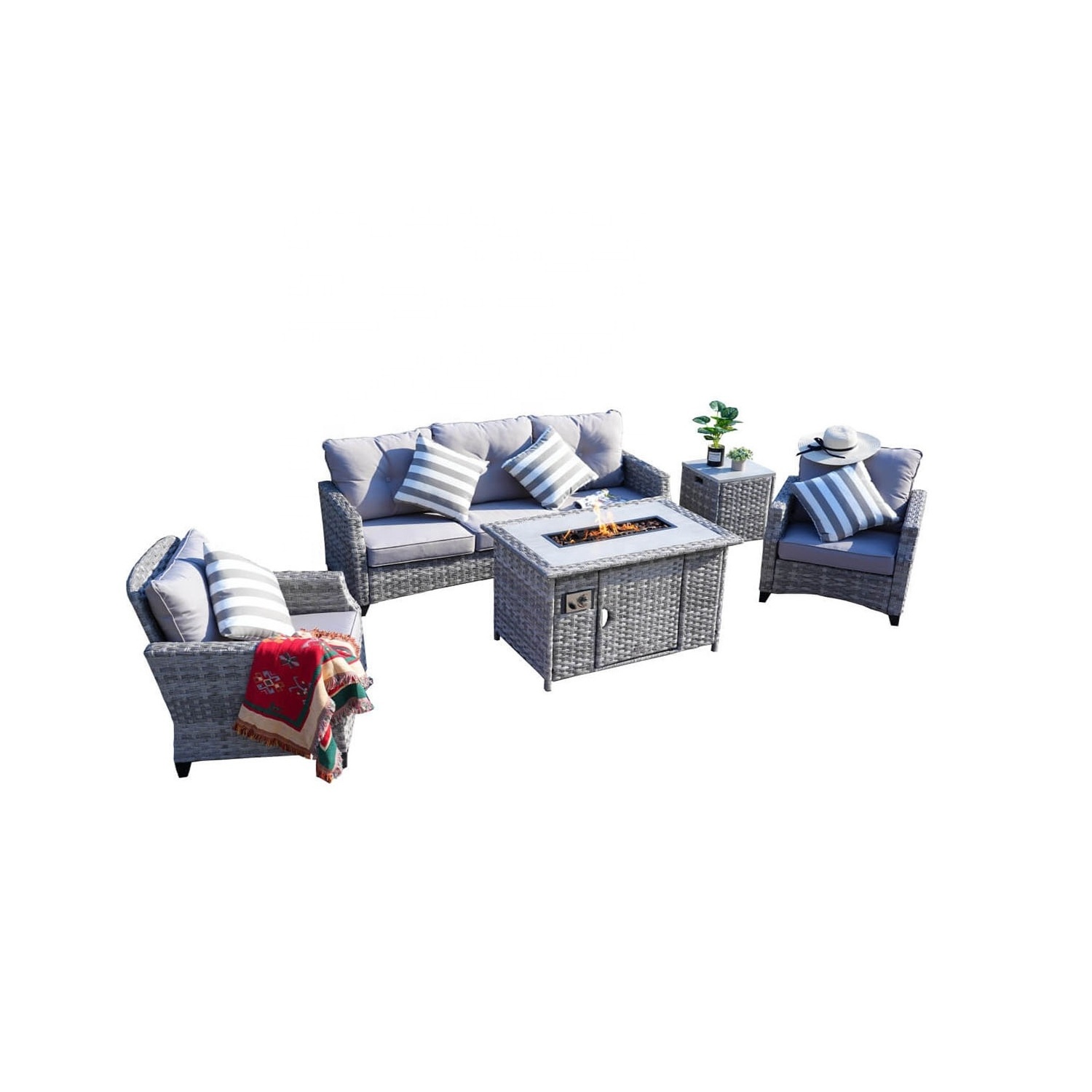 Replacement Parts for Outdoor Patio Fire Pit with Seating Sofas