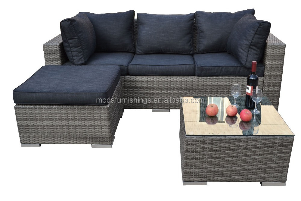 All Weather Patio Rattan Sofa Set Outdoor Garden Wicker Furniture