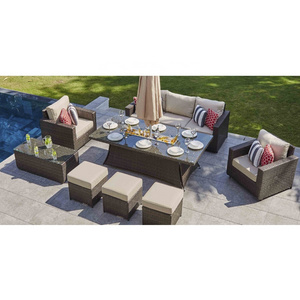 Modern Outdoor Furniture Sofa Set With Fire Pit